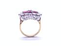 18ct Yellow Gold Ruby & Diamond Cluster Ring