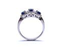18ct White Gold Sapphire & Diamond Cluster Ring