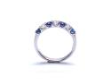 9ct White Gold Sapphire & Diamond 7 Stone Ring