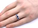 18ct White Gold Sapphire & Diamond Cluster Ring