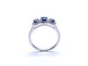 18ct White Gold Sapphire & Diamond Cluster Ring
