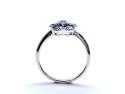 18ct White Gold Sapphire & Diamond Cluster Ring