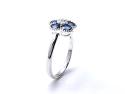 18ct White Gold Sapphire & Diamond Cluster Ring