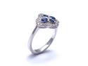 18ct White Gold Sapphire and Diamond Dress Ring