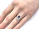 18ct Yellow Gold Sapphire & Diamond Marquise Ring