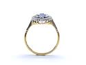 18ct Yellow Gold Sapphire & Diamond Marquise Ring