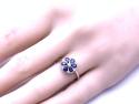18ct White Gold Sapphire & Diamond Cluster Ring