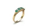9ct Emerald and Diamond Eternity Ring 0.11ct