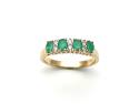9ct Emerald and Diamond Eternity Ring 0.11ct