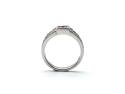 18ct White Gold Pink Sapphire & Diamond Ring