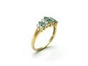 18ct Emerald & Diamond Cluster Ring
