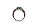 18ct White Gold Emerald & Diamond Ring 0.25ct