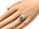 18ct White Gold Emerald & Diamond Ring 0.25ct