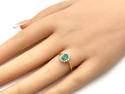18ct Yellow Gold Emerald & Diamond Cluster Ring