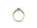 18ct Yellow Gold Emerald & Diamond Cluster Ring
