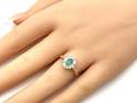 18ct Yellow Gold Emerald & Diamond Cluster Ring