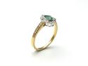 18ct Yellow Gold Emerald & Diamond Cluster Ring