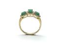 9ct Yellow Gold Emerald & Diamond Cluster Ring