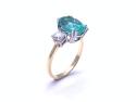 18ct Emerald & Diamond 3 Stone Ring