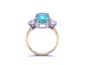 18ct Emerald & Diamond 3 Stone Ring