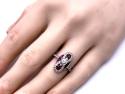 18ct Ruby & Diamond Fancy Cluster Ring