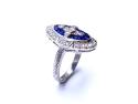 18ct White Gold Sapphire & Diamond Ring