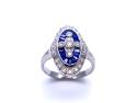 18ct White Gold Sapphire & Diamond Ring