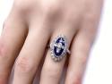 18ct White Gold Sapphire & Diamond Ring