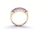 18ct Yellow Gold Ruby & Diamond Half Eternity Ring