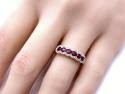 18ct Yellow Gold Ruby & Diamond Half Eternity Ring
