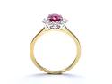18ct Yellow Gold Ruby & Diamond Cluster Ring