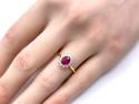 18ct Yellow Gold Ruby & Diamond Cluster Ring