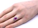 9ct Yellow Gold Ruby & Diamond Cluster Ring