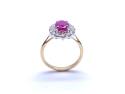 9ct Yellow Gold Ruby & Diamond Cluster Ring