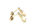 9ct Opal & Diamond Drop Stud Earrings