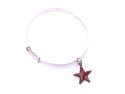 Silver Baby Expandable Bangle Star Charm