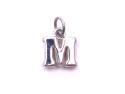 Silver Initial Pendant Charm M