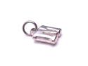 Silver Initial Pendant Charm M