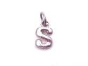 Silver Initial Pendant Charm S