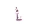 Silver Initial Pendant Charm L