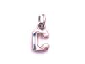 Silver Initial Pendant Charm C