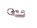 Silver Initial Pendant Charm C