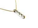 18ct Yellow & White Gold Diamond Pendant & Chain