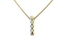 18ct Yellow & White Gold Diamond Pendant & Chain