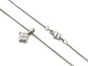 18ct White Gold Diamond Pendant & Chain