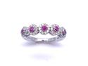 18ct Ruby & Diamond Cluster Ring