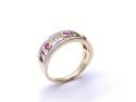 9ct Yellow Gold Ruby and Diamond Pave Ring