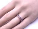 9ct White Gold Ruby & Diamond Eternity Ring