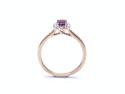 9ct Yellow Gold Ruby & Diamond Halo Ring