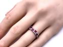 18ct White Gold Ruby & Diamond Band Ring